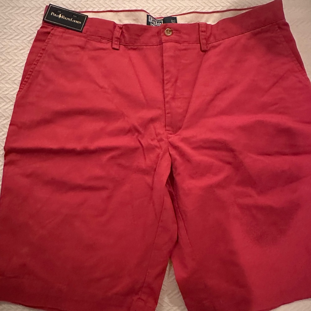 Ralph Lauren Men's Vibrant Red Flat Front Shorts
